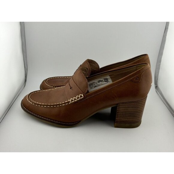 Sperry Women's Size 10 Seaport Penny Heels Tan Shoes Brown Casual Work STS86537 - Picture 4 of 9